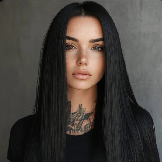 Jet Black Seamless Clip-In - SHOPMYBOMBSHELLBEAUTY