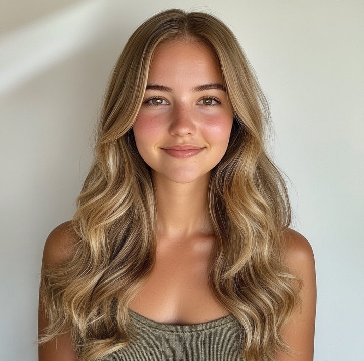 Honey Blonde Seamless Clip-In - SHOPMYBOMBSHELLBEAUTY