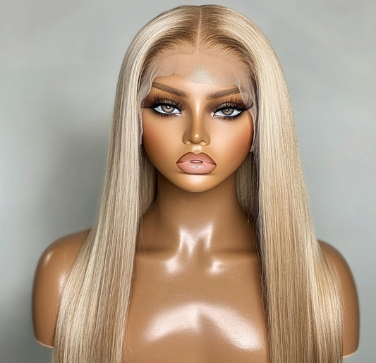 Brazilian Blonde Straight 13x4 Lace Front Wig - SHOPMYBOMBSHELLBEAUTY