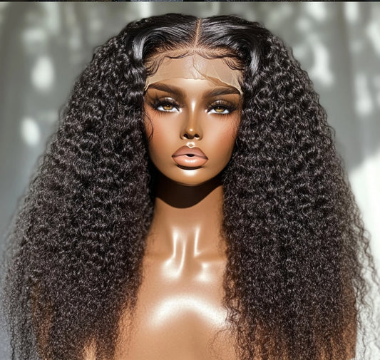 Kinky Curly Transparent Closure Wig - SHOPMYBOMBSHELLBEAUTY