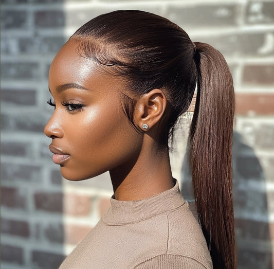 Dark Brown Ponytail - SHOPMYBOMBSHELLBEAUTY