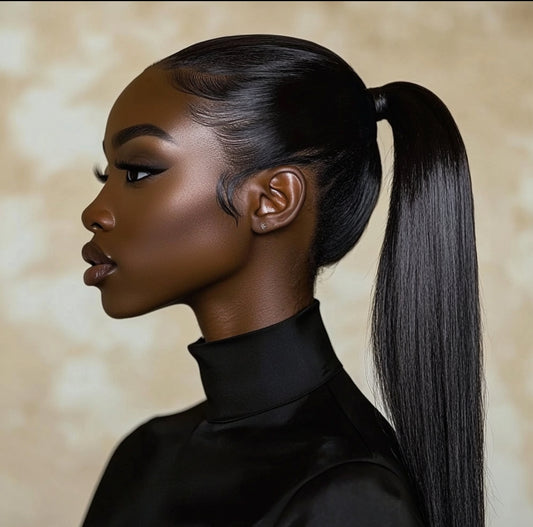 Natural Black Ponytail - SHOPMYBOMBSHELLBEAUTY