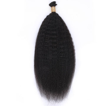 Kinky Straight Bulk Human Hair Extensions