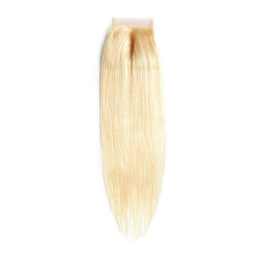 Russian Blonde Brazilian Straight Closure - SHOPMYBOMBSHELLBEAUTY