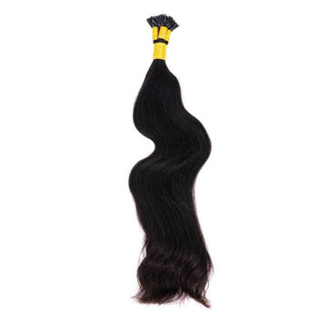 Indian Wavy Natural Black I-Tip - SHOPMYBOMBSHELLBEAUTY