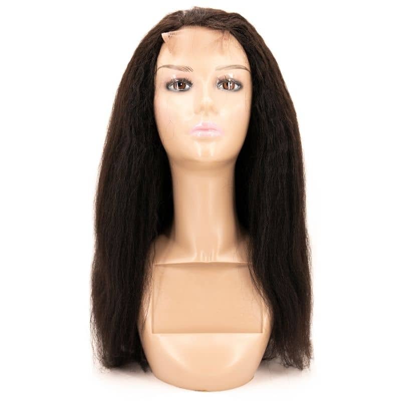 Kinky Straight Transparent Closure Wig - SHOPMYBOMBSHELLBEAUTY